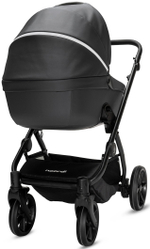 Детская коляска Noordi Fjordi Leather V2 3 в 1 с автокреслом Terra Black 1462819 Shadow Grey