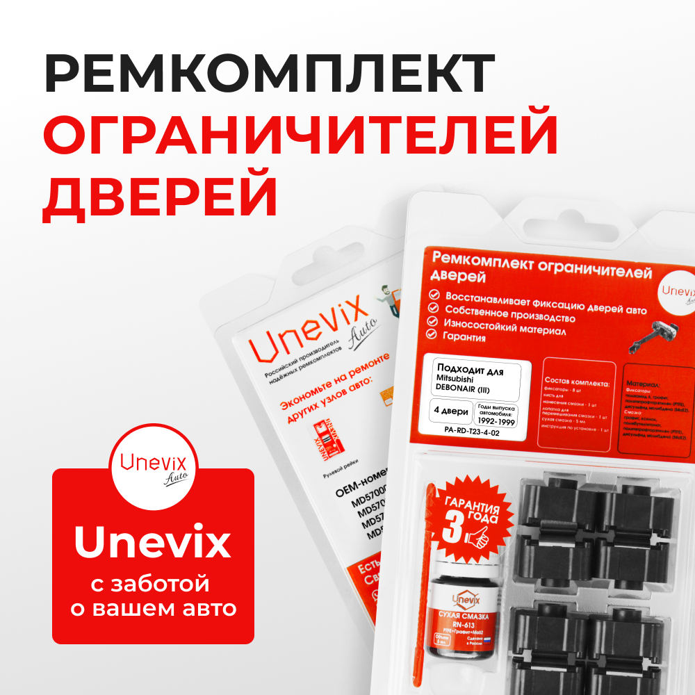 Ремкомплект ограничителей дверей MITSUBISHI DEBONAIR (III) S22...27 (4 двери, тип 23) 1992-1999
