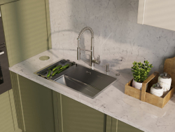 Кухонная мойка Omoikiri Taki 74-U/IF SIDE-GB нерж.сталь/графит 4993172