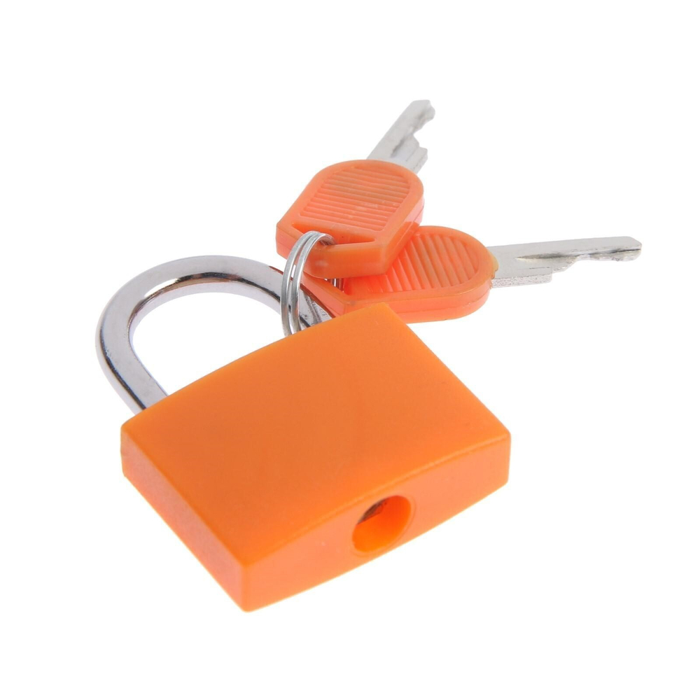Оранжевый навесной замок для чемодана