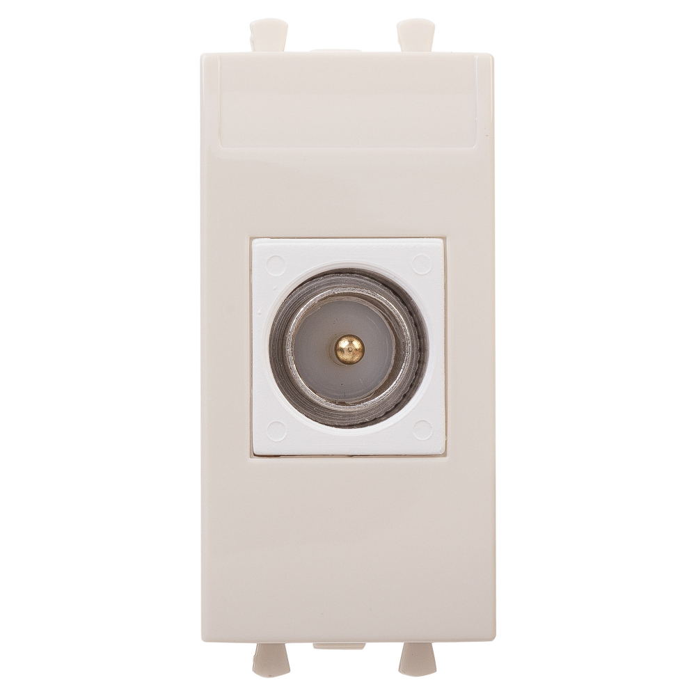 Розетка TV одиночная модульная, "Avanti", "Ванильная дымка", 1 модуль