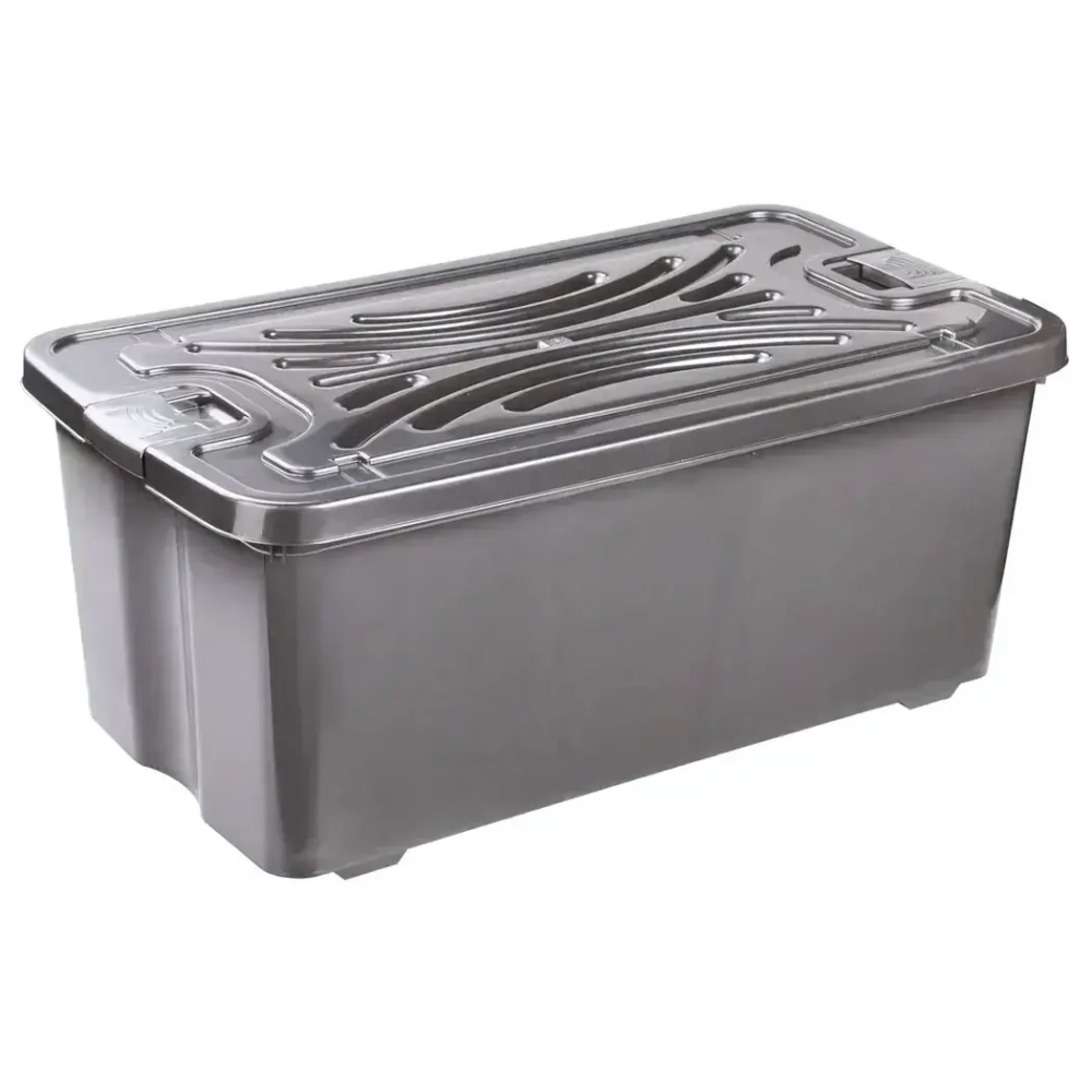 Контейнер Эконом 75л прямоугольный (с крышкой) цвета в ассортименте