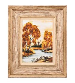 AMB-03/41 Картина «Красота природы» (с янтарной крошкой) H-32см