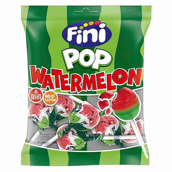 Конфеты на палочке Fini Pop Watermelon со вкусом арбуза, 80 г (Испания)