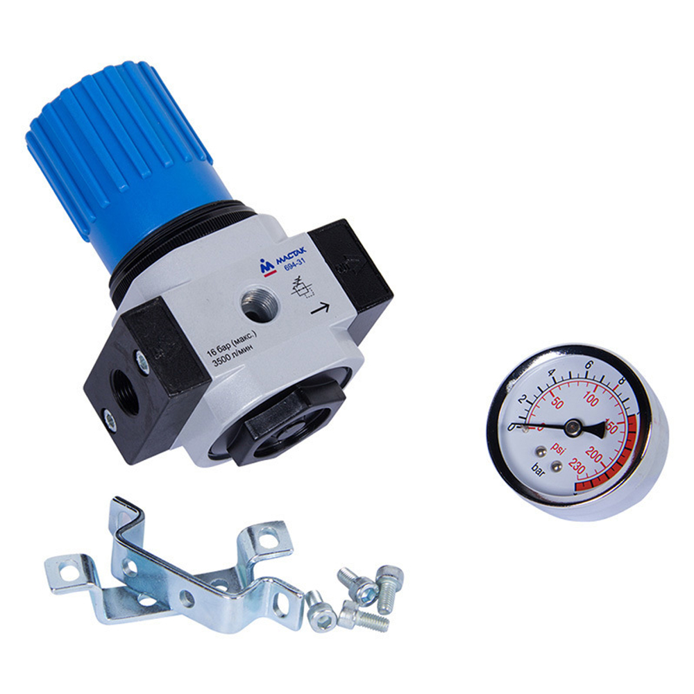 МАСТАК (694-31) Манометр регулятор 3/8"