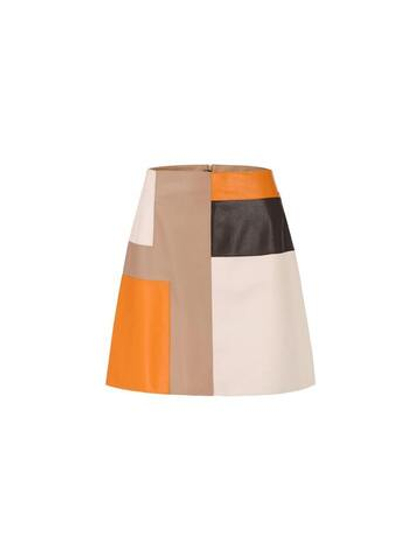 Marc Cain Юбка из кожи в технике колорблок