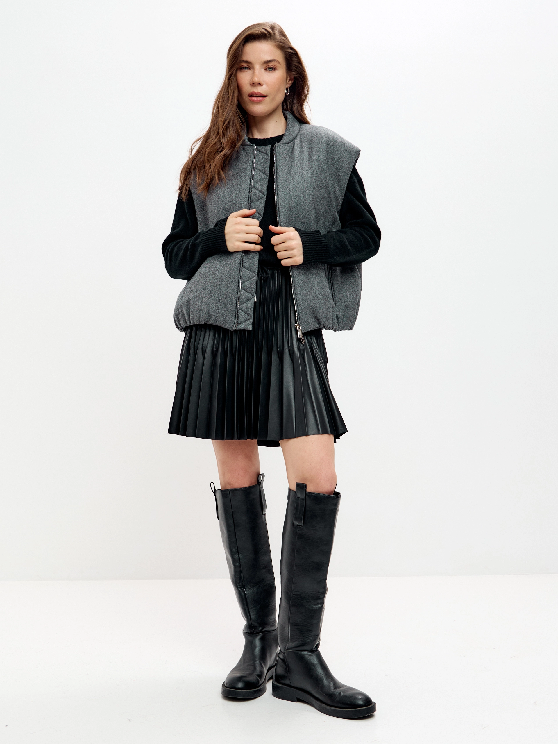 Кожаная юбка