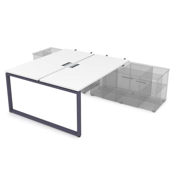 СПБН-О.984 Стол системы БЕНЧ, на 2 рабочих места, для крепления на тумбу,начальный (1600*1635*750)