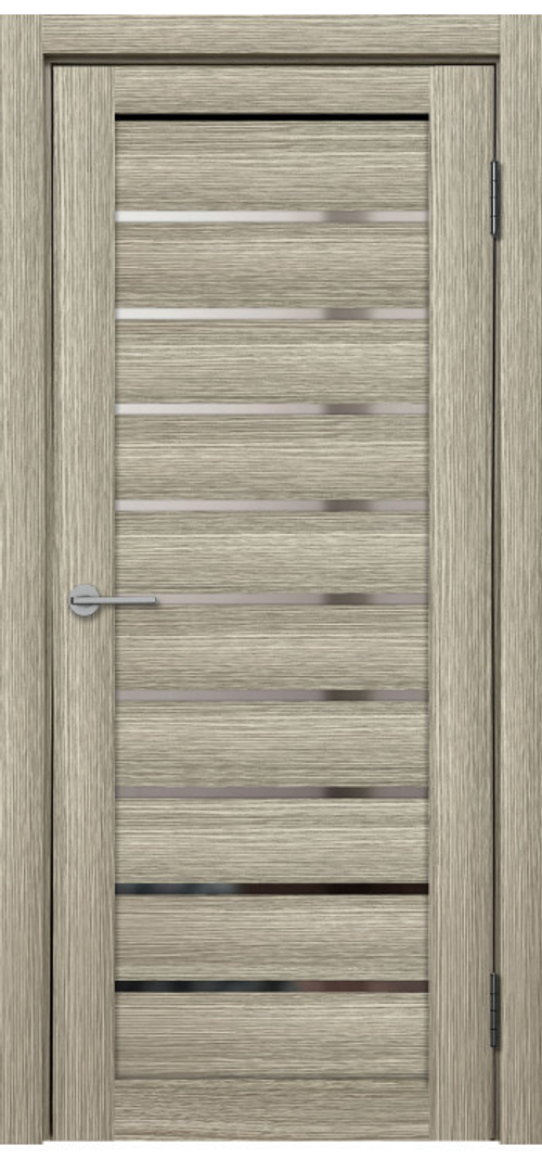 Межкомнатная дверь Велюкс 1 Ясень грей / Цвет Тон Неаполь / Зеркало / Двери Верда