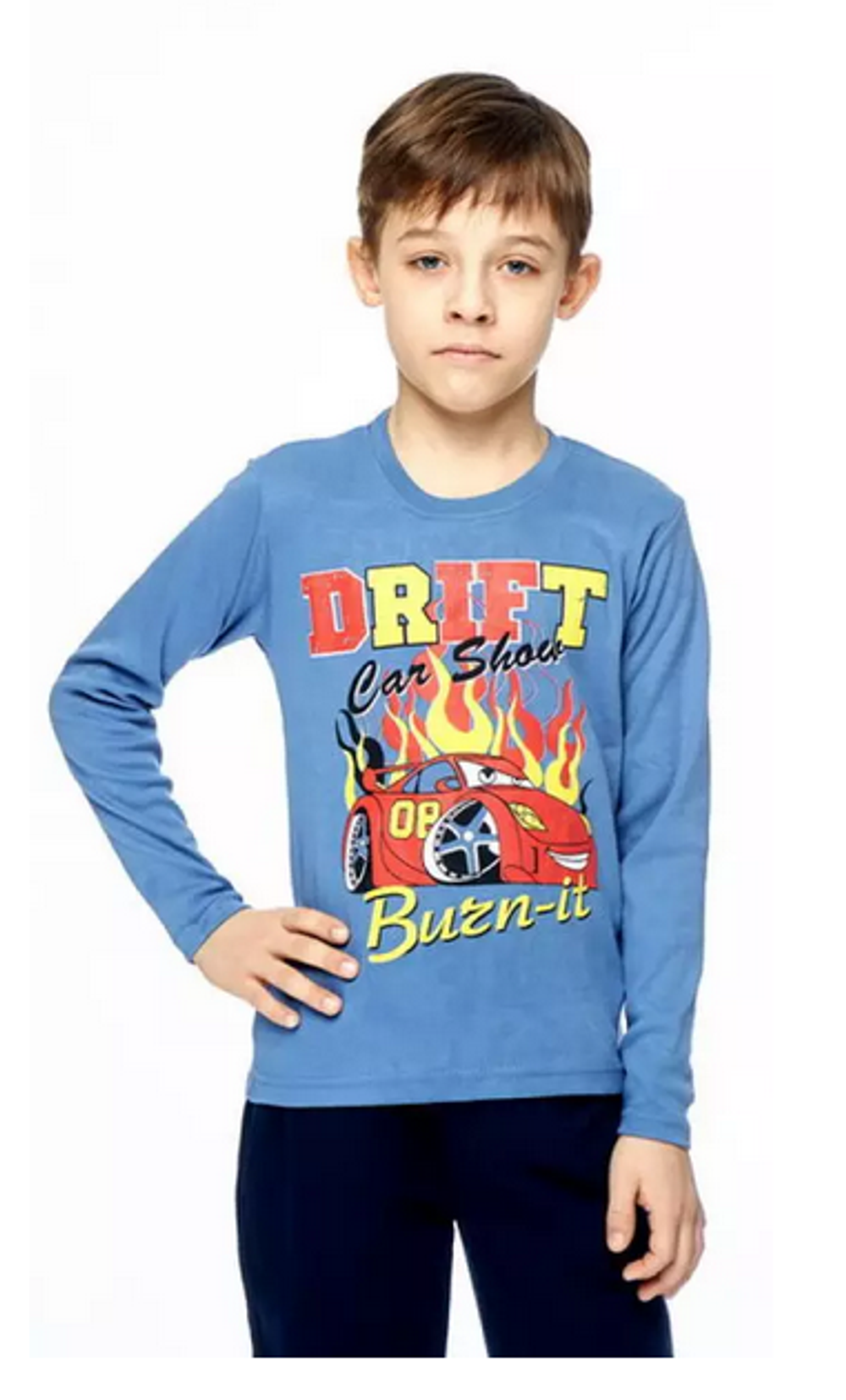 Футболка с длинным рукавом мальчик 6 лет (ВАЙТ КОТТОН), 1 шт.