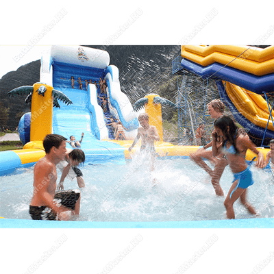 Надувная водная горка с бассейном «Пляжный оазис», 17*6*7 м