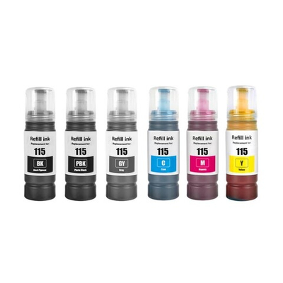 Набор чернил AQ, аналог Epson Multipack 115 для L8160/8180 (BK CMY PBK GY 6x70ml)
