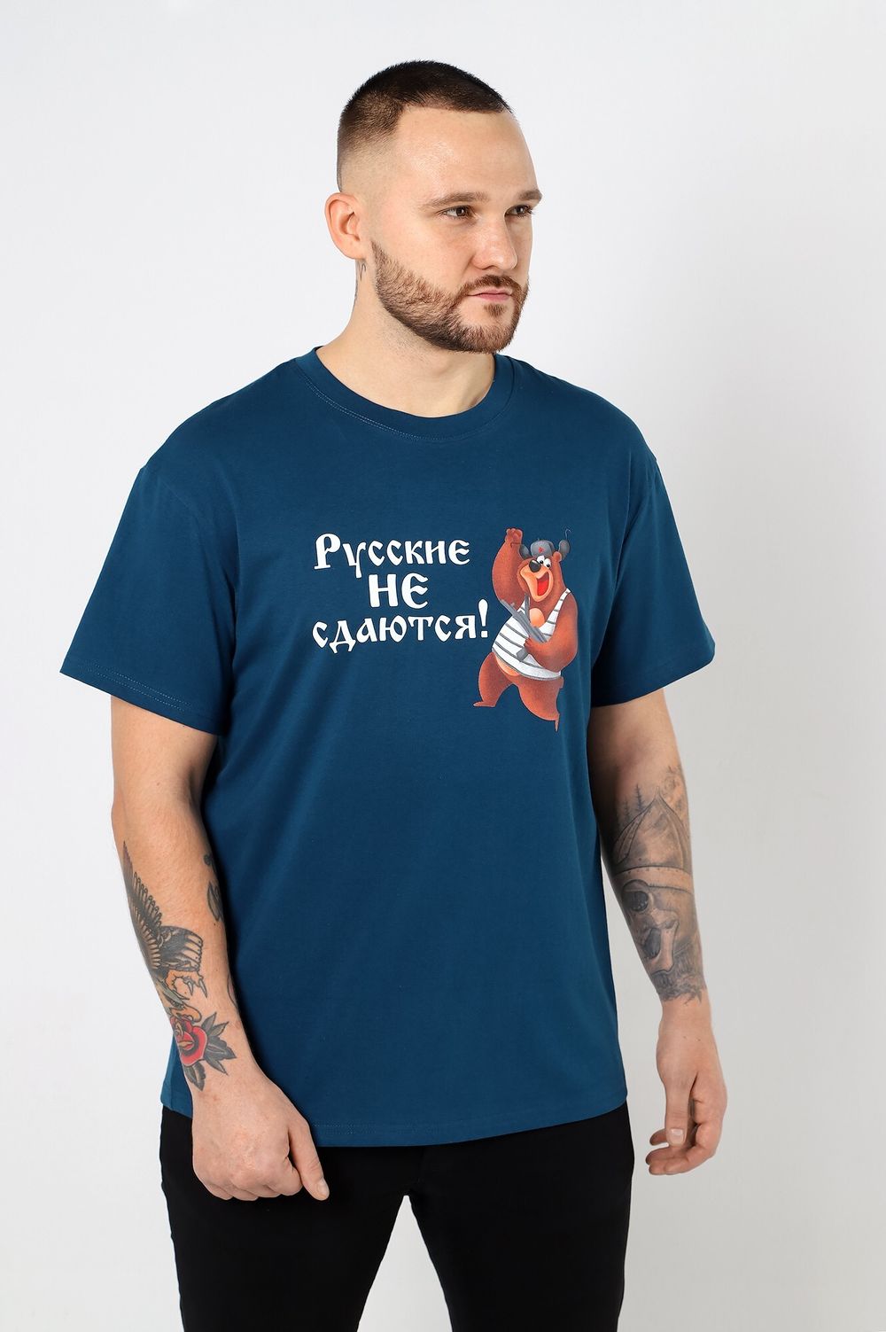 Фуфайка (футболка) мужская Герой-2 Виотекс ПЕТРОЛЬ