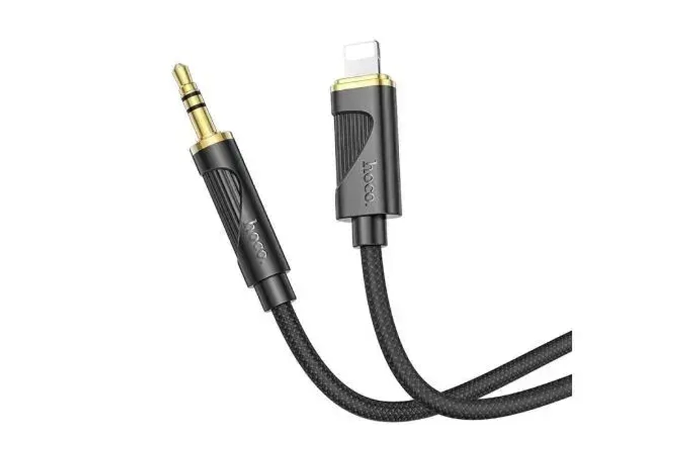 Кабель HOCO UPA30 Lightning(m) - 3.5 Jack(m) 1м черный