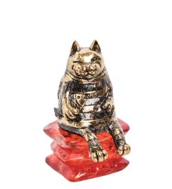 Народные промыслы AM-1973 Фигурка «Кот Василий» (латунь, янтарь)