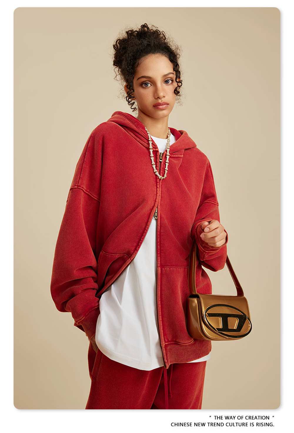 Женский американский модный брендовый костюм с эффектом потёртости и капюшоном,бархатная толстовка с двойной молнией