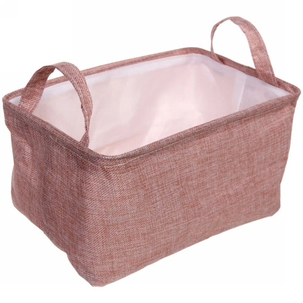 Коробка для хранения вещей с ручками «ВЕСТА», цвет пастельно розовый, 30*20*13см