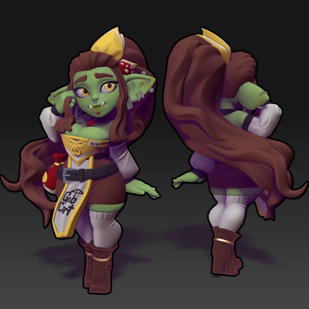 Миниатюры Девушки гоблины 32мм 75мм 100мм goblin girl
