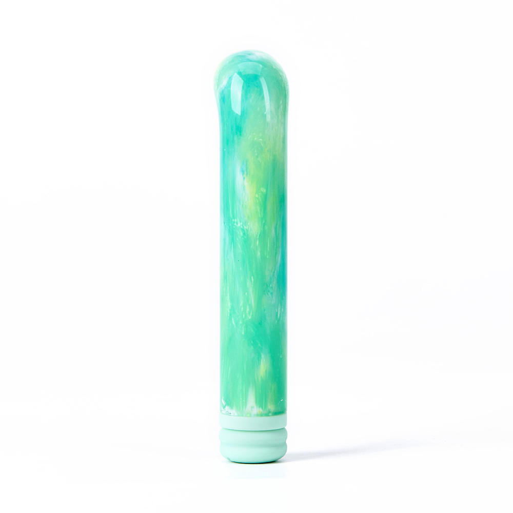 Компактный вибратор из стекла BeYourLover Magic Cane, зеленый