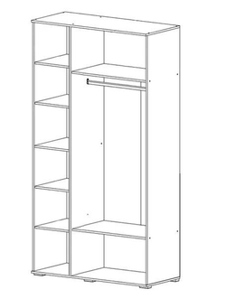 Шкаф 3-х дверный Норд белый глянец