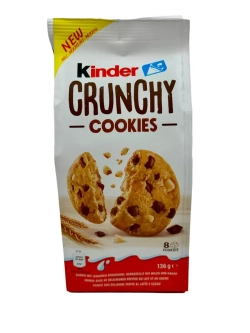 Печенье Kinder Crunchy с кусочками молочного шоколада,136гр.
