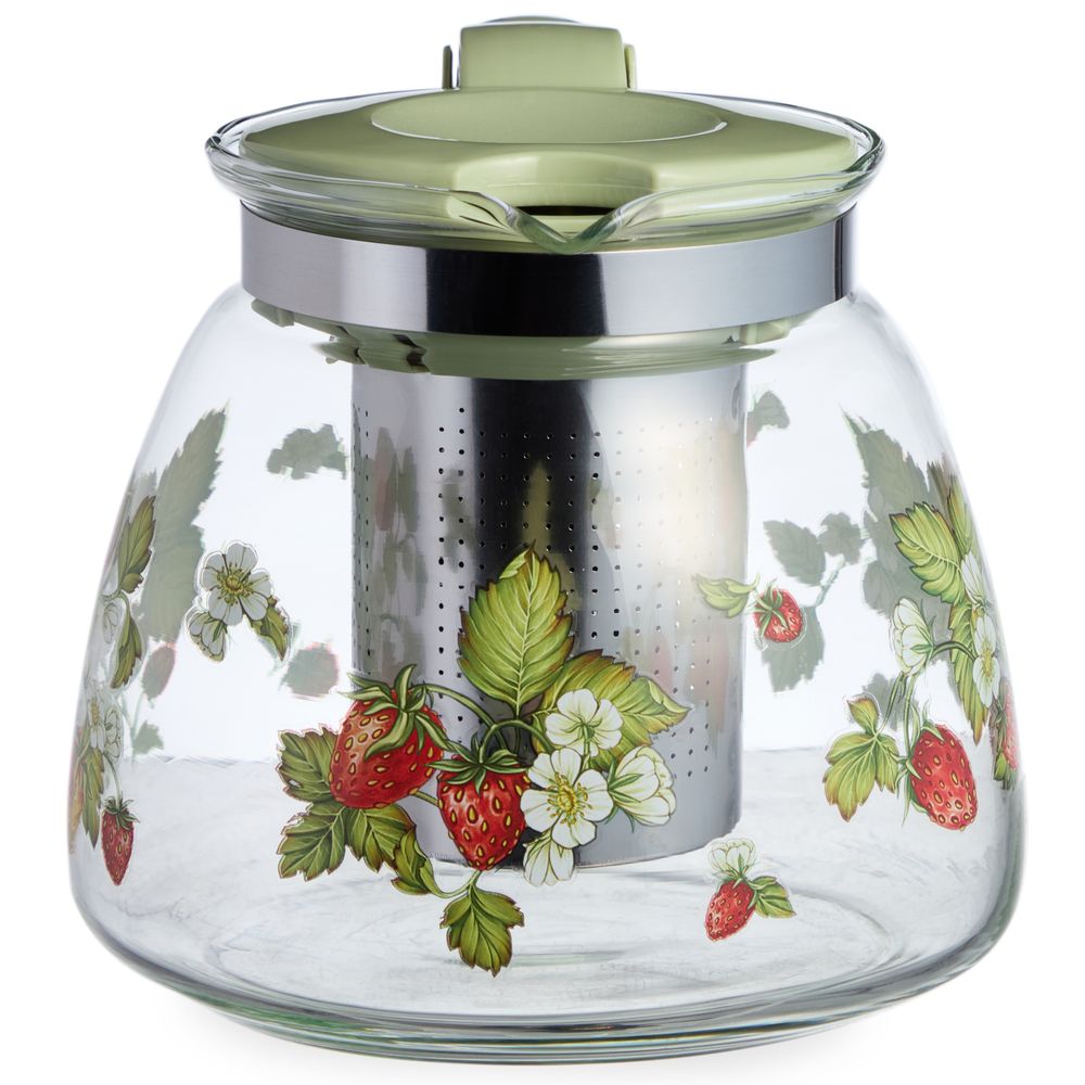 ЗАВАРОЧНЫЙ ЧАЙНИК AGNESS С ФИЛЬТРОМ "ЗЕМЛЯНИКА" 900 МЛ.