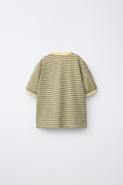 ZARA ФУТБОЛКА В ПОЛОСКУ, ЖЕЛТЫЙ