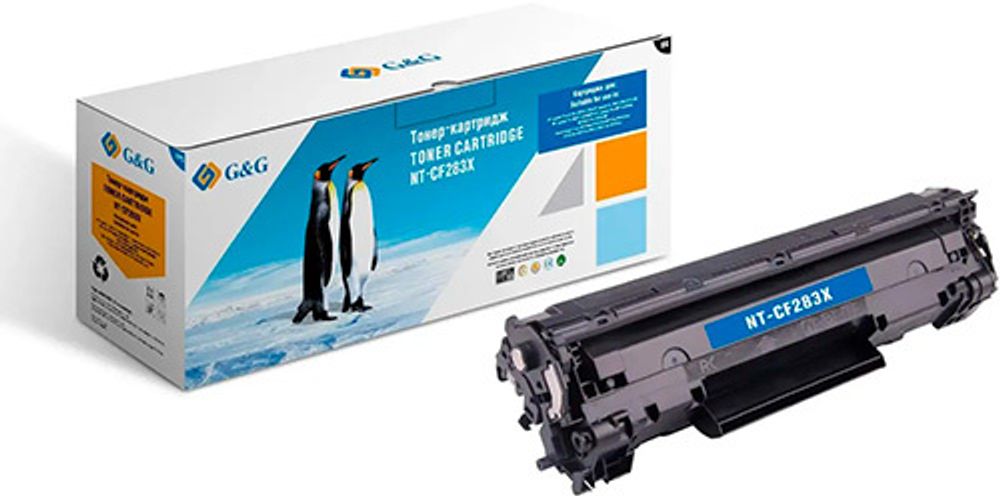 Картридж G&amp;G, аналог HP CF283X/CF283A/ Canon CRG137/CRG737/CRG337 2.2k с чипом