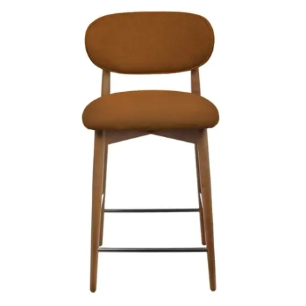 Стул полубарный Bradex Home Lucas 3 терракотовый букле, ножки цвета орех