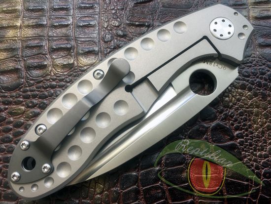 Складной нож Steelclaw 9Cr18MoV c клинком из стали 9Cr18MoV, рукоять G10 / Титановый сплав Titanium TC4 Aloy