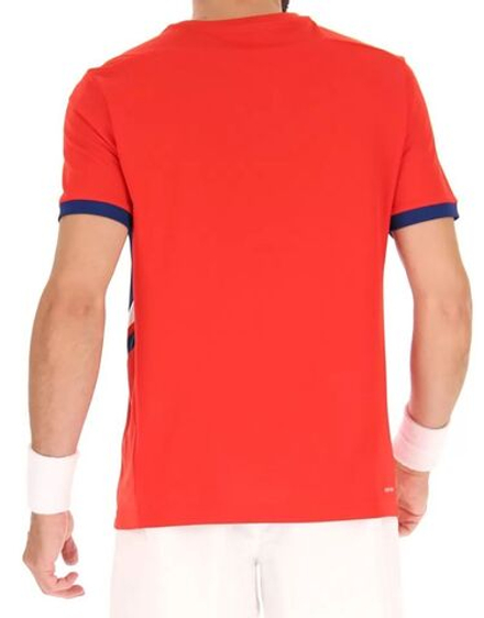 Мужская теннисная футболка Lotto Squadra III T-Shirt - flame red