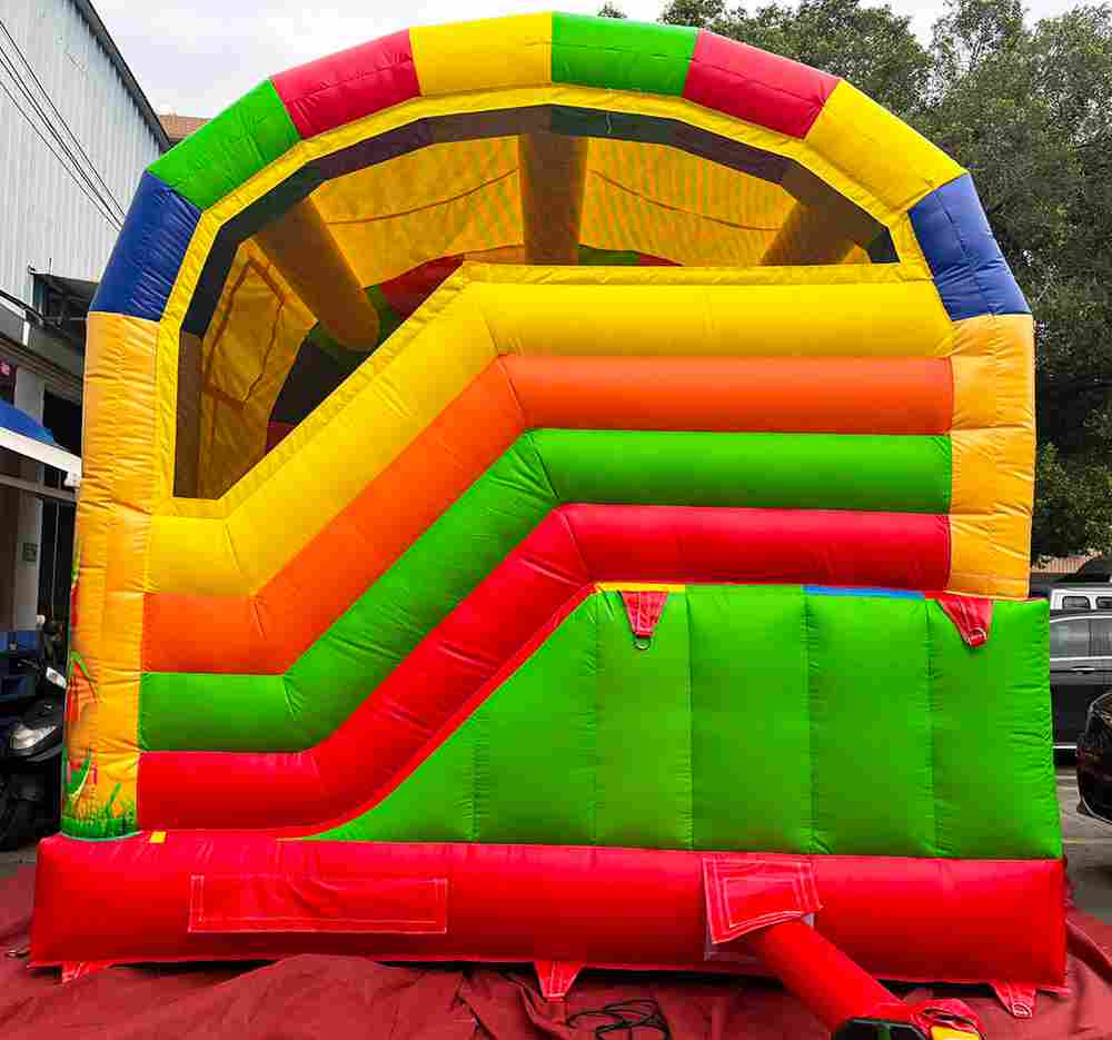 Коммерческий надувной батут с крышей "Динозаврики" 5*4*4 м