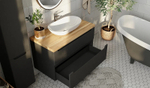 Тумба с раковиной Jorno Wood 80 см wood.01.80/P/GR серая