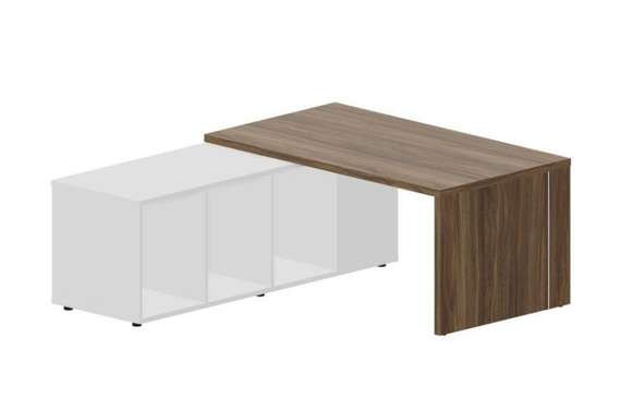 Стол на опорной сервисной тумбе (левый) 160(+0/15/30)х180х73.5см