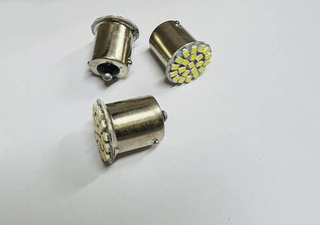 Светодиод 12V T25   22SMD 3014 WHITE (1конт) (плоский)