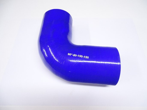 Патрубок угловой силикон 90,d 80,L150x150, 4 нити стенка (5мм) (CARUM)