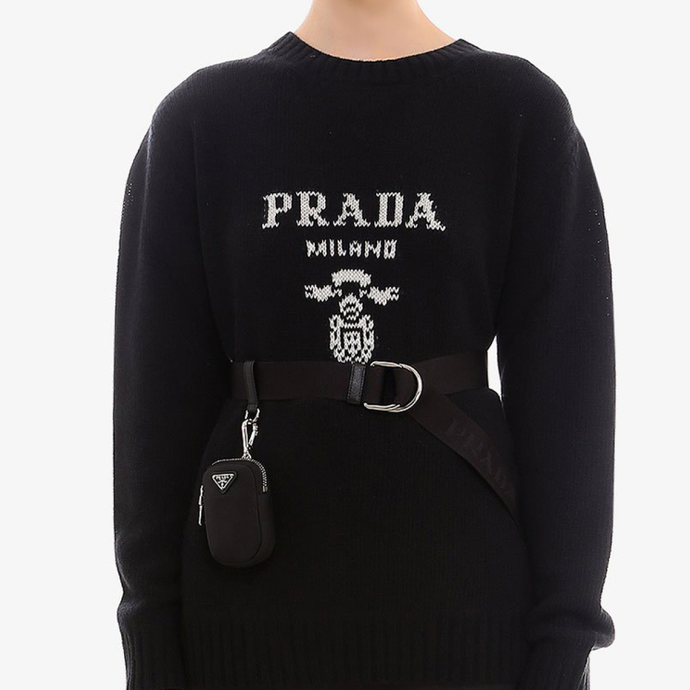 Пояс PRADA logo 3.5cm, 1CN0732DMN-F0002