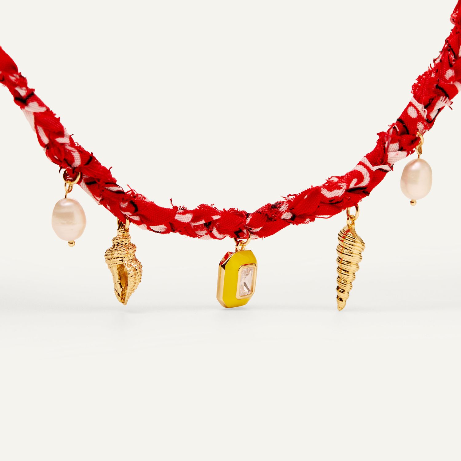 Колье Braded Bandana Necklace - Red