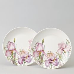 НАБОР ТАРЕЛОК ЗАКУСОЧНЫХ LEFARD "IRISES" 2 ШТ. 20,5*2 СМ (КОР=16НАБ.)