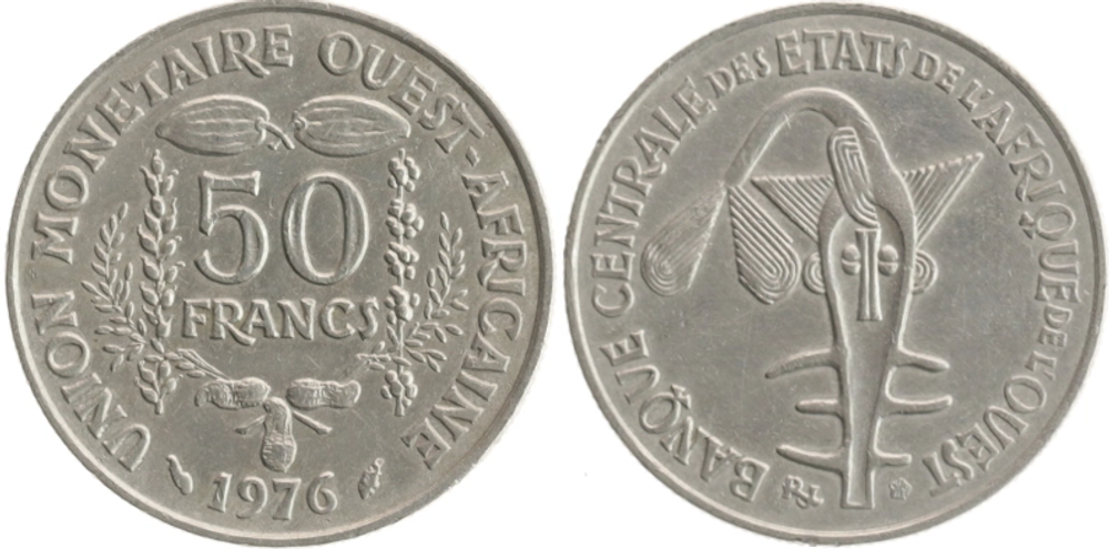 Западная Африка (BCEAO) 50 франков, 1972-2011 XF