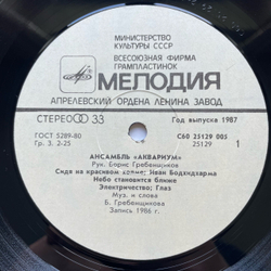 Винтажная виниловая пластинка LP квариум Сны О Чем То Большем (СССР 1987)