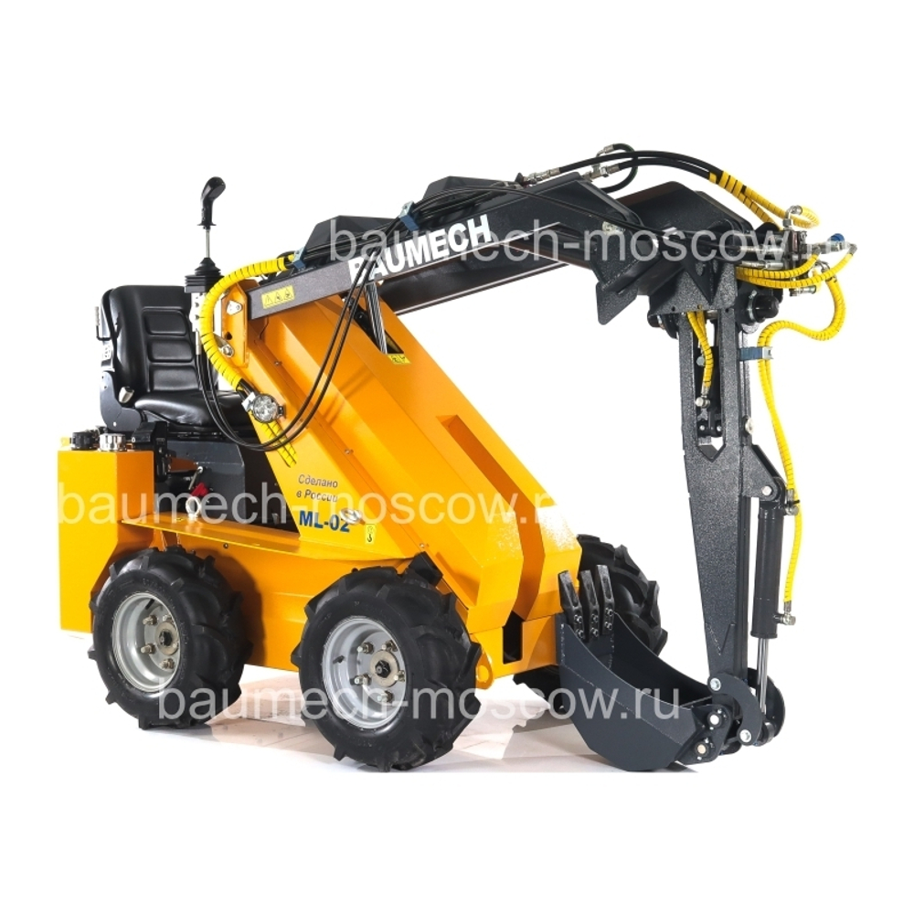 Baumech ML-02 Pro Экскаватор лопатковый с поворотным механизмом, ширина ковша 25см, глубина копания 135см, высота выгрузки 290см