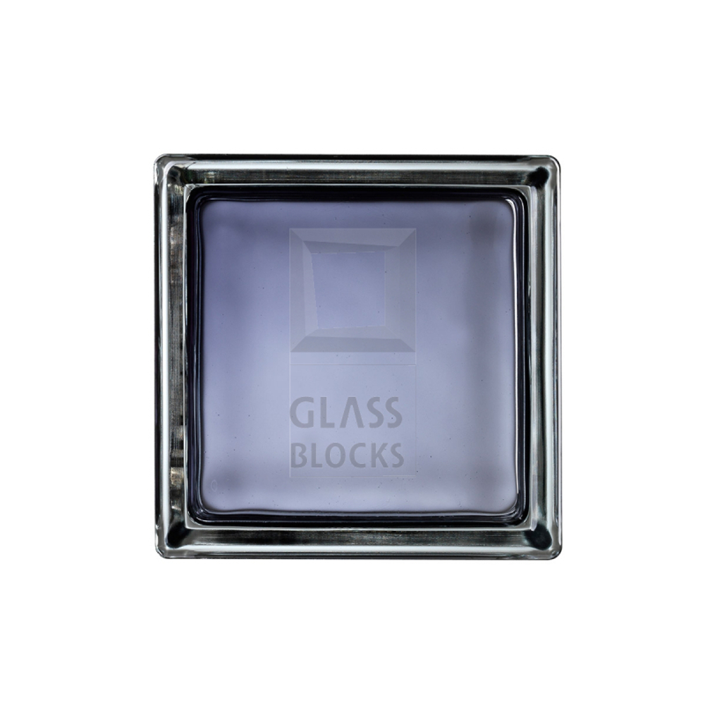 Стеклоблок черный футуристический 30% Mini 14.6x14.6x8 см.