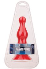 Красная анальная пробка с кончиком-шаром MENZSTUFF PAWN PROBE - 15 см. (Цвет: красный)