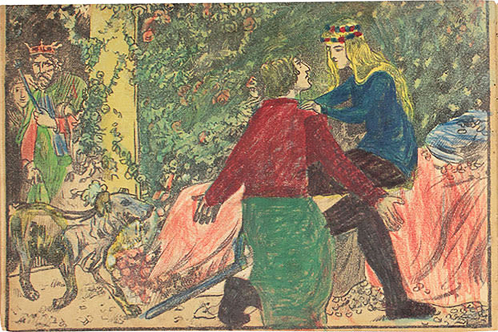 Спящая красавица. Сказки для раскрашивания. СПб.: Изд-во т-ва Екатерингофское печатное дело, 1910г.