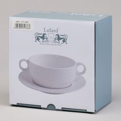 БУЛЬОННИЦА С БЛЮДЦЕМ LEFARD "CAVIER" 280 МЛ (КОР=24НАБ.)