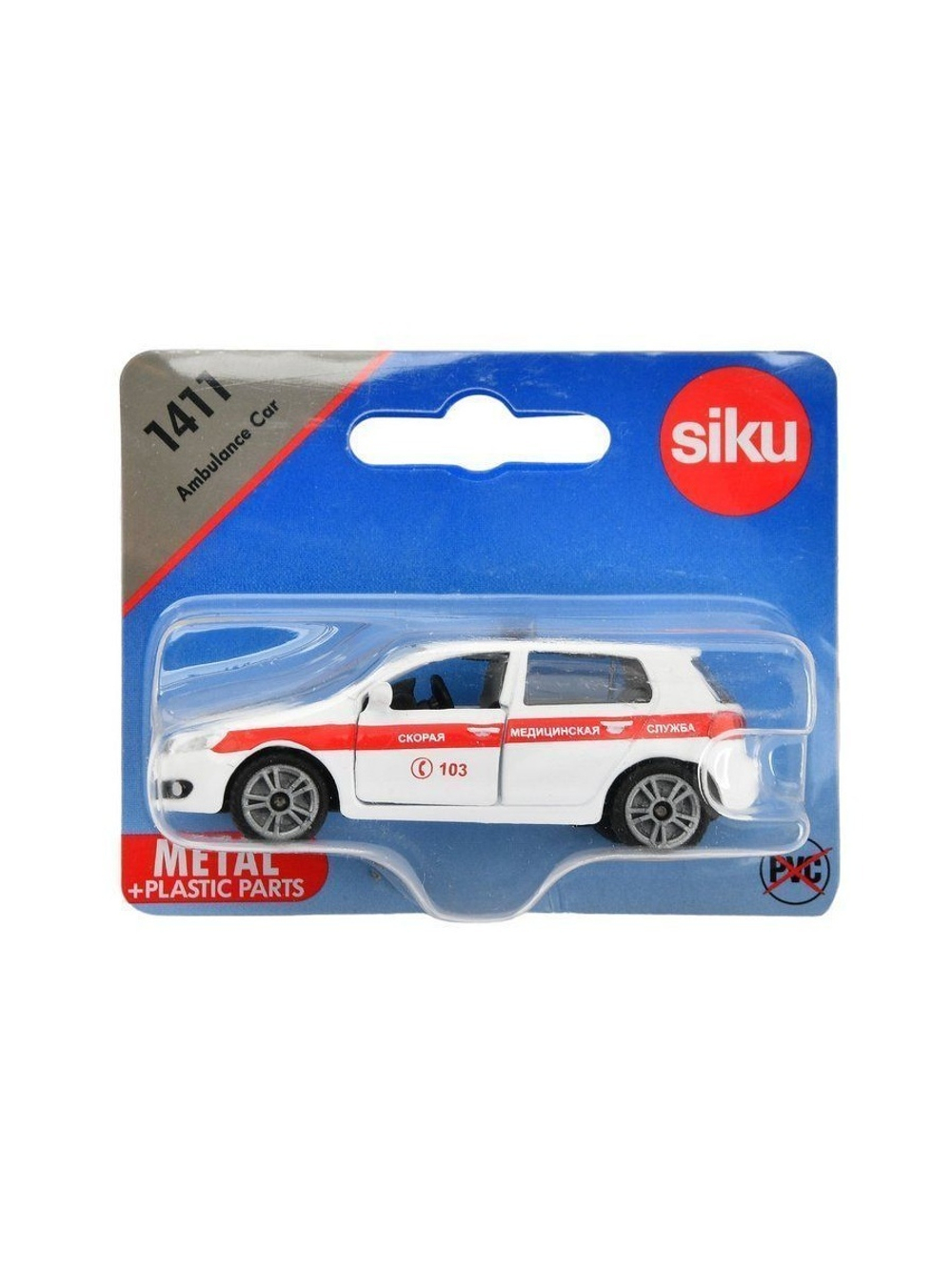 Легковой автомобиль Siku 1411RUS Скорая медицинская служба, белый