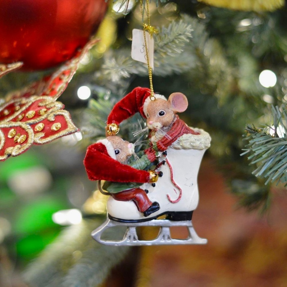 Мышки в коньке, ёлочное украшение
