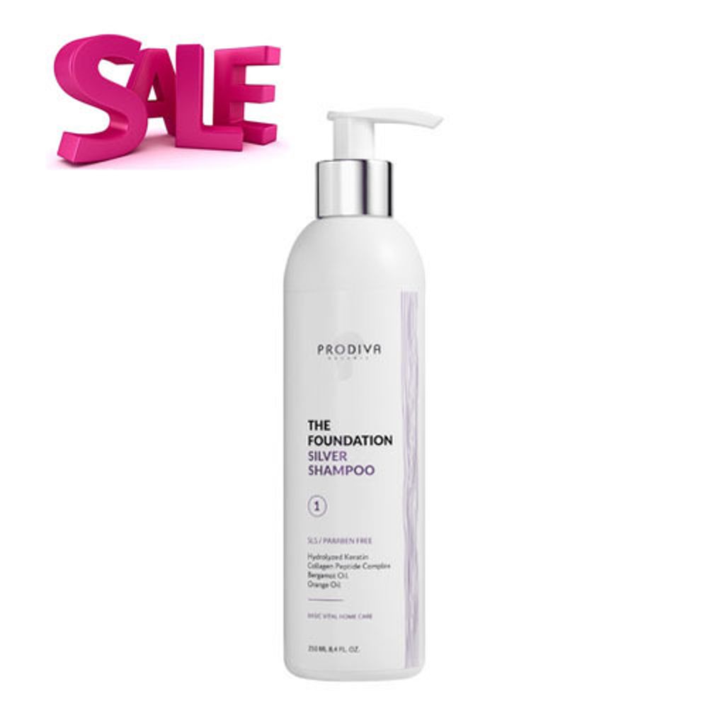 Prodiva Silver The Foundation Shampoo - Шампунь серебристый тонирующий SALE! по срокам годности