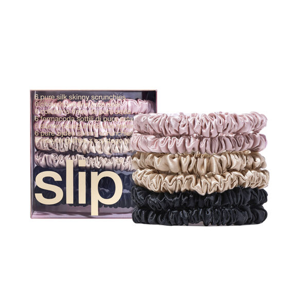 Набор узких резинок для волос из 100% шелка Slip Silk WILDFLOWER